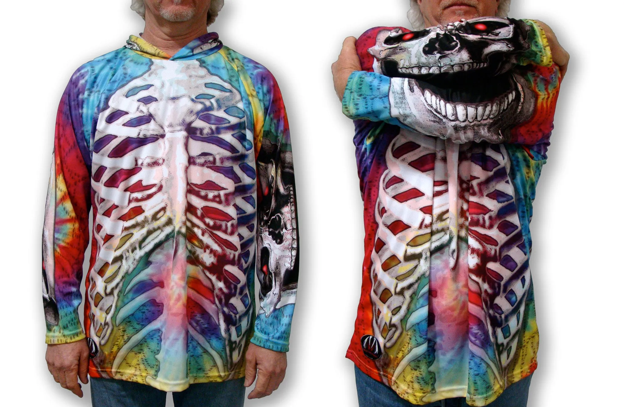 SKELETON in GREY Hoodie Sport Shirt by MOUTHMAN®