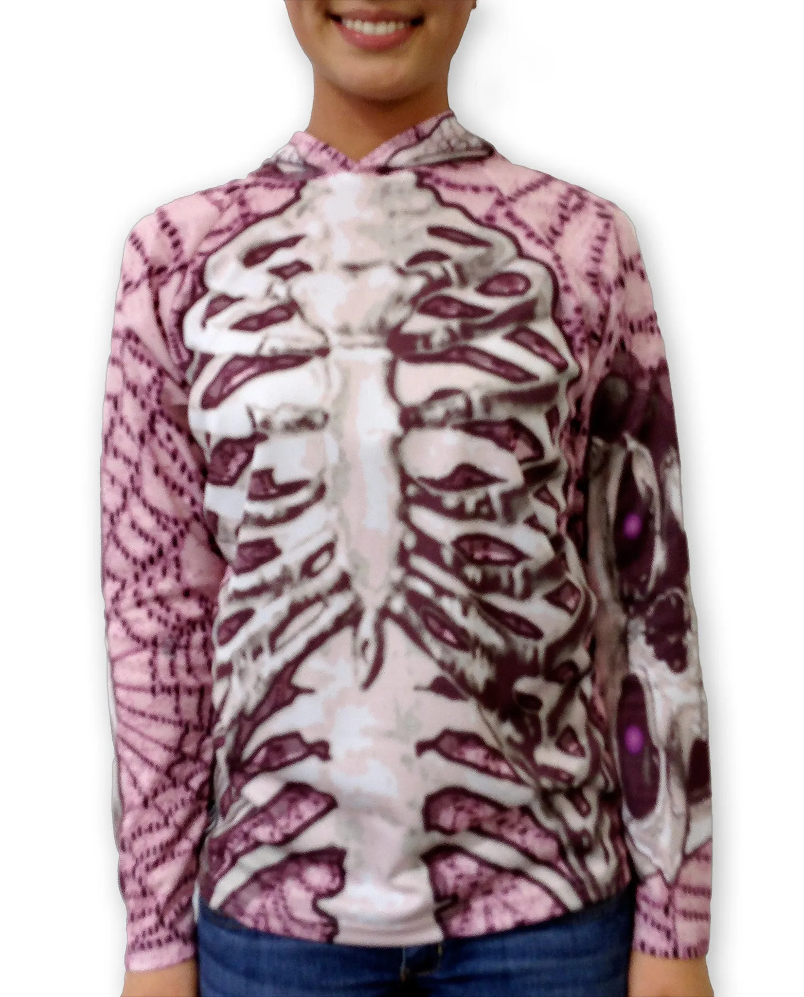 SKELETON in GREY Hoodie Sport Shirt by MOUTHMAN®