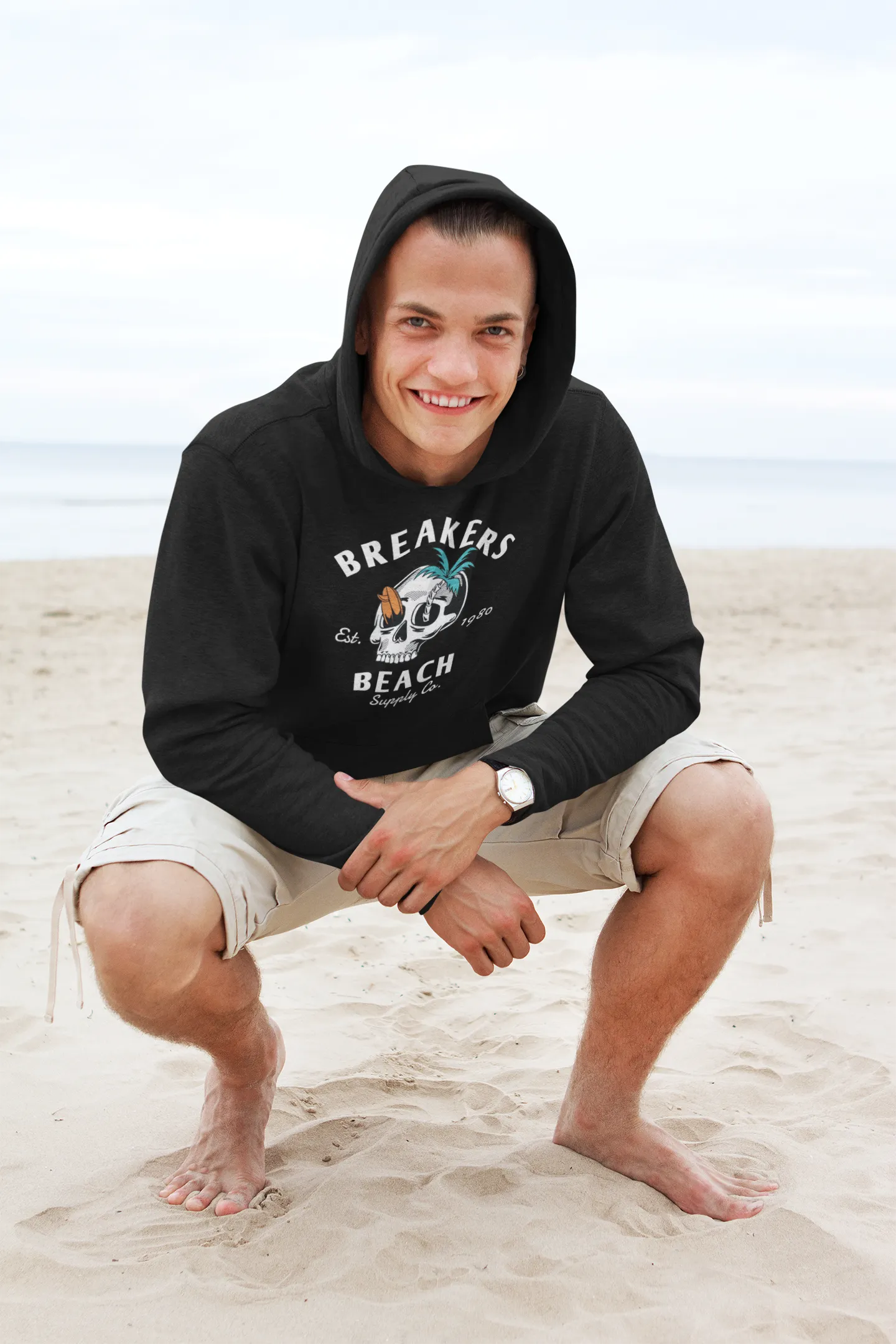 Skull Rock - Unisex Ecosmart Hooded Sweatshirt