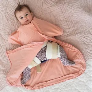 Sleepy Hugs Extra-Wide Sack 'Warm' - Peach Pink (Winter)