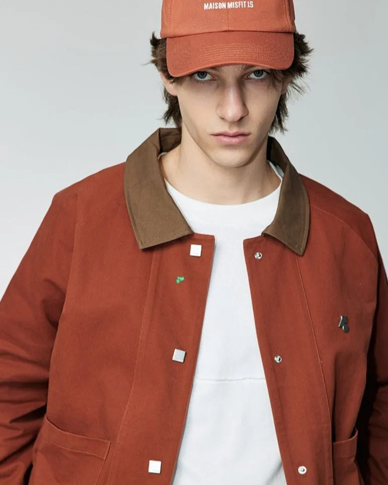 Smart Contrast Color - Oversized Layer Jacket - Terracotta, Green or Khaki