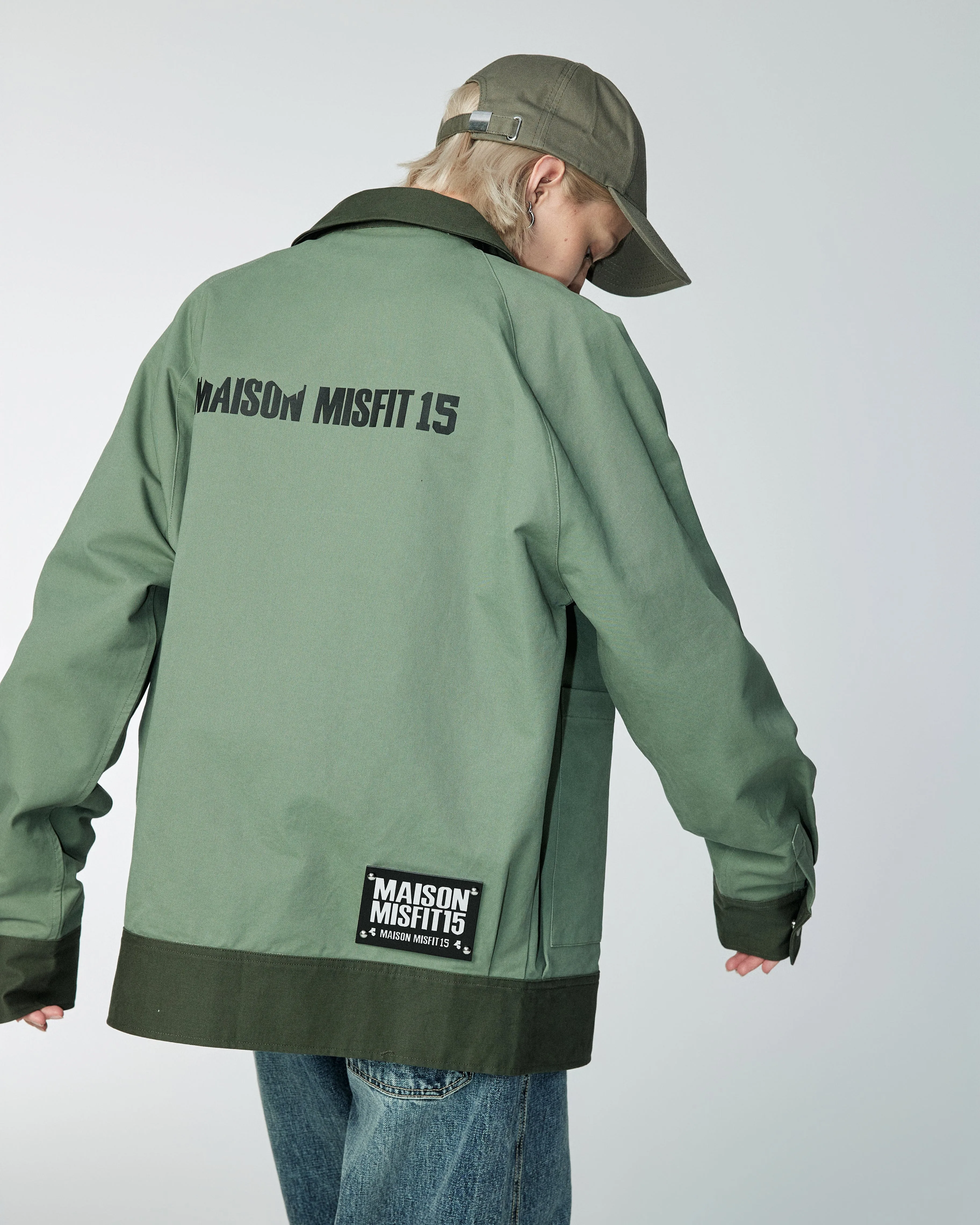Smart Contrast Color - Oversized Layer Jacket - Terracotta, Green or Khaki