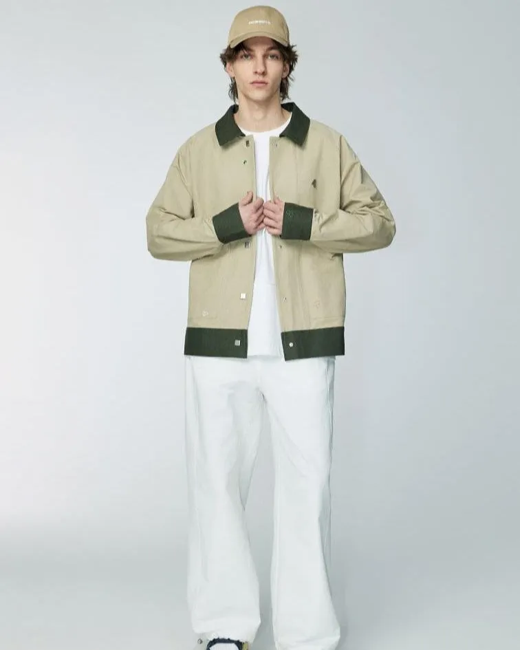 Smart Contrast Color - Oversized Layer Jacket - Terracotta, Green or Khaki