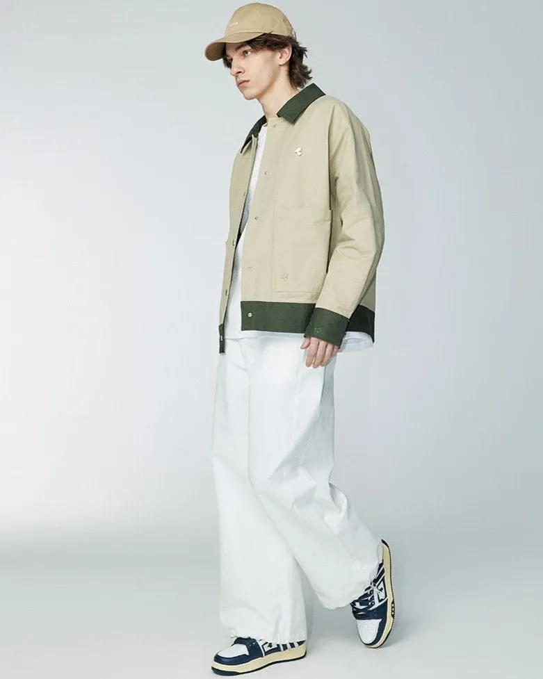 Smart Contrast Color - Oversized Layer Jacket - Terracotta, Green or Khaki