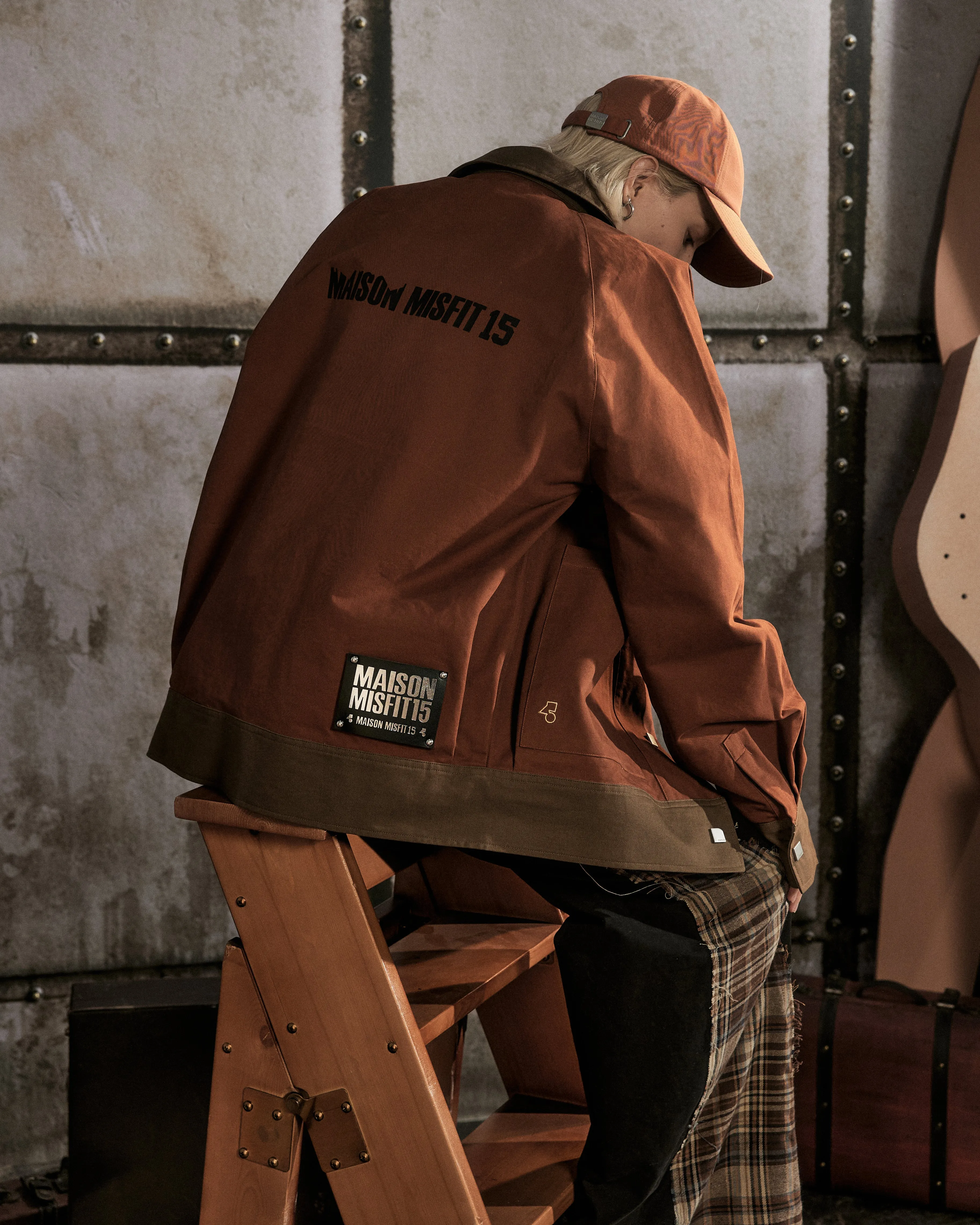 Smart Contrast Color - Oversized Layer Jacket - Terracotta, Green or Khaki