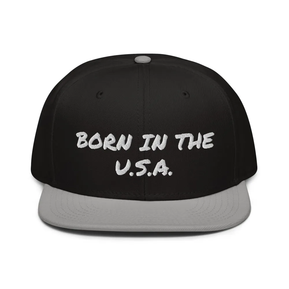Snapback Hat "2052-0041 Born In The U.S.A. (White Logo)"