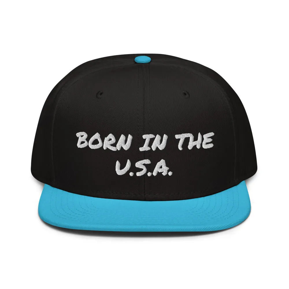 Snapback Hat "2052-0041 Born In The U.S.A. (White Logo)"