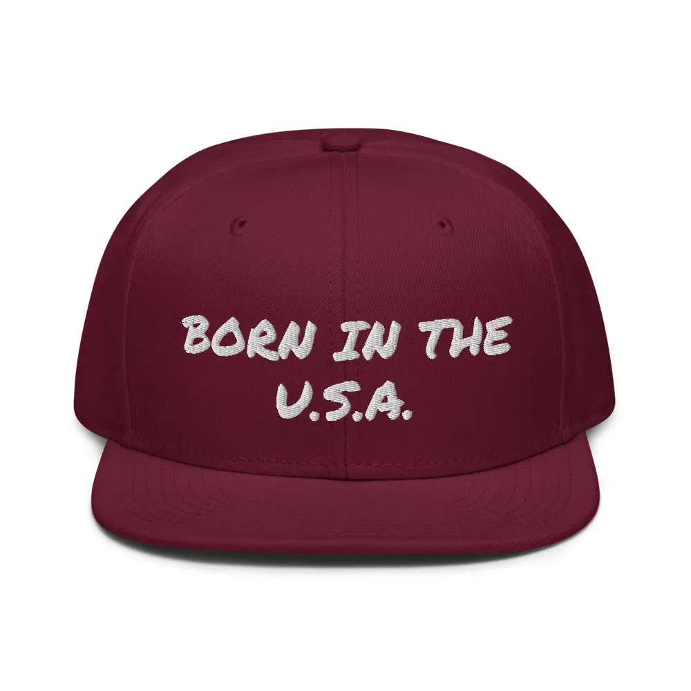Snapback Hat "2052-0041 Born In The U.S.A. (White Logo)"
