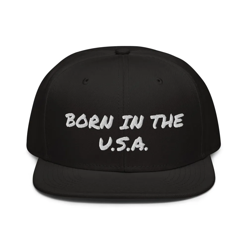 Snapback Hat "2052-0041 Born In The U.S.A. (White Logo)"