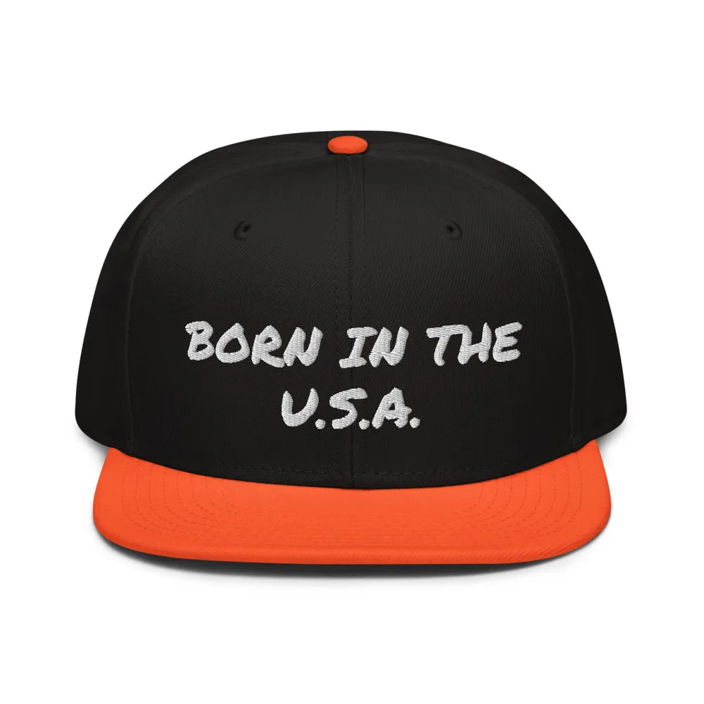 Snapback Hat "2052-0041 Born In The U.S.A. (White Logo)"