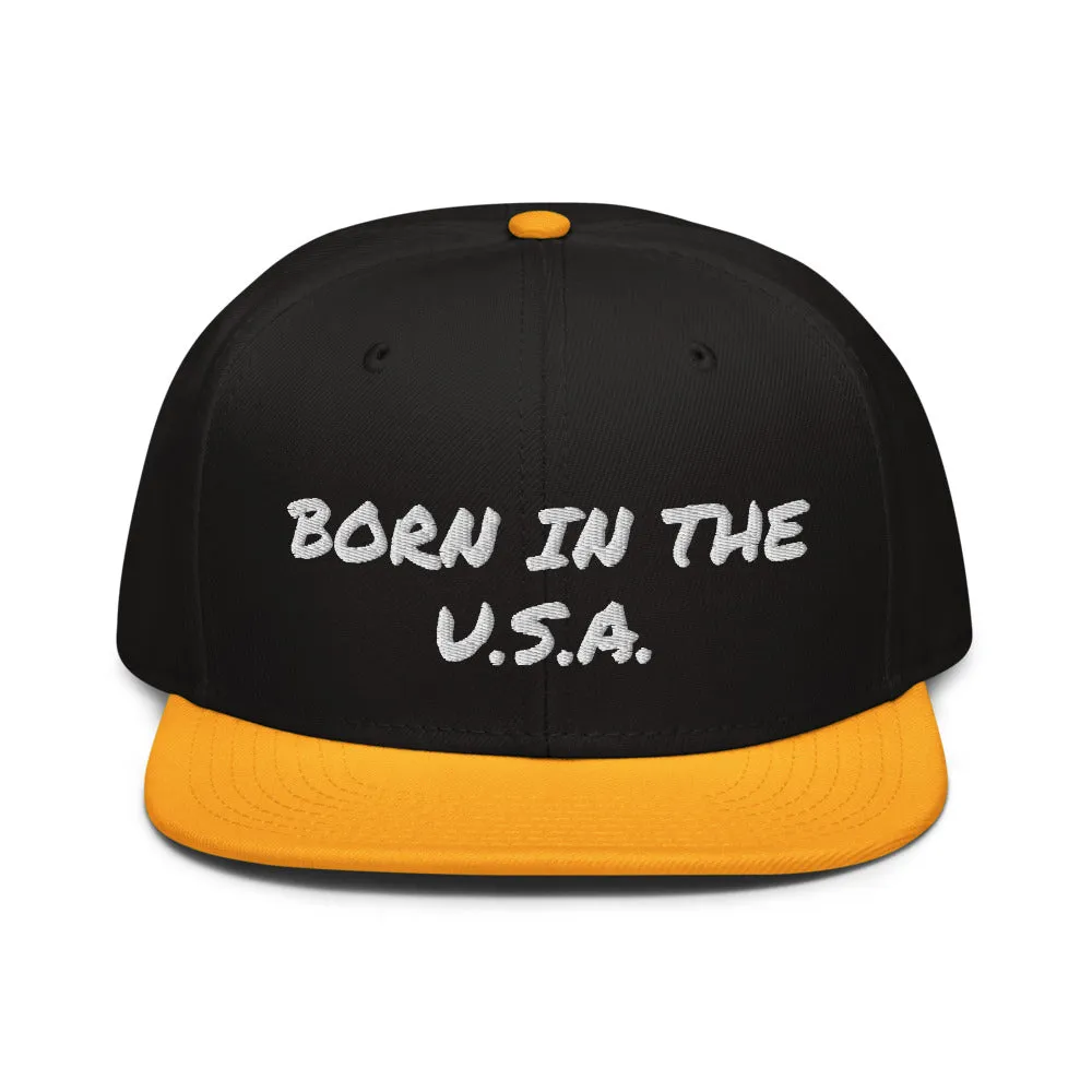 Snapback Hat "2052-0041 Born In The U.S.A. (White Logo)"