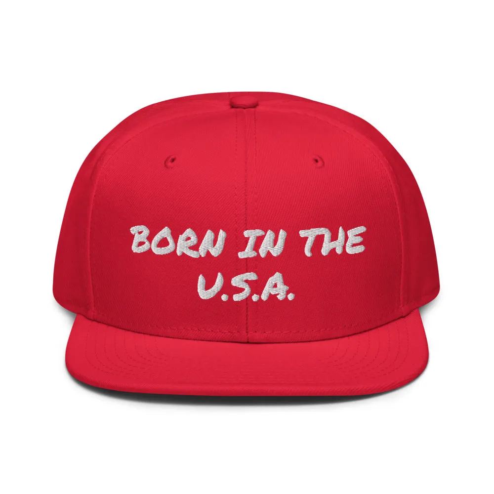 Snapback Hat "2052-0041 Born In The U.S.A. (White Logo)"