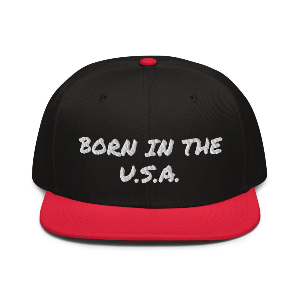 Snapback Hat "2052-0041 Born In The U.S.A. (White Logo)"