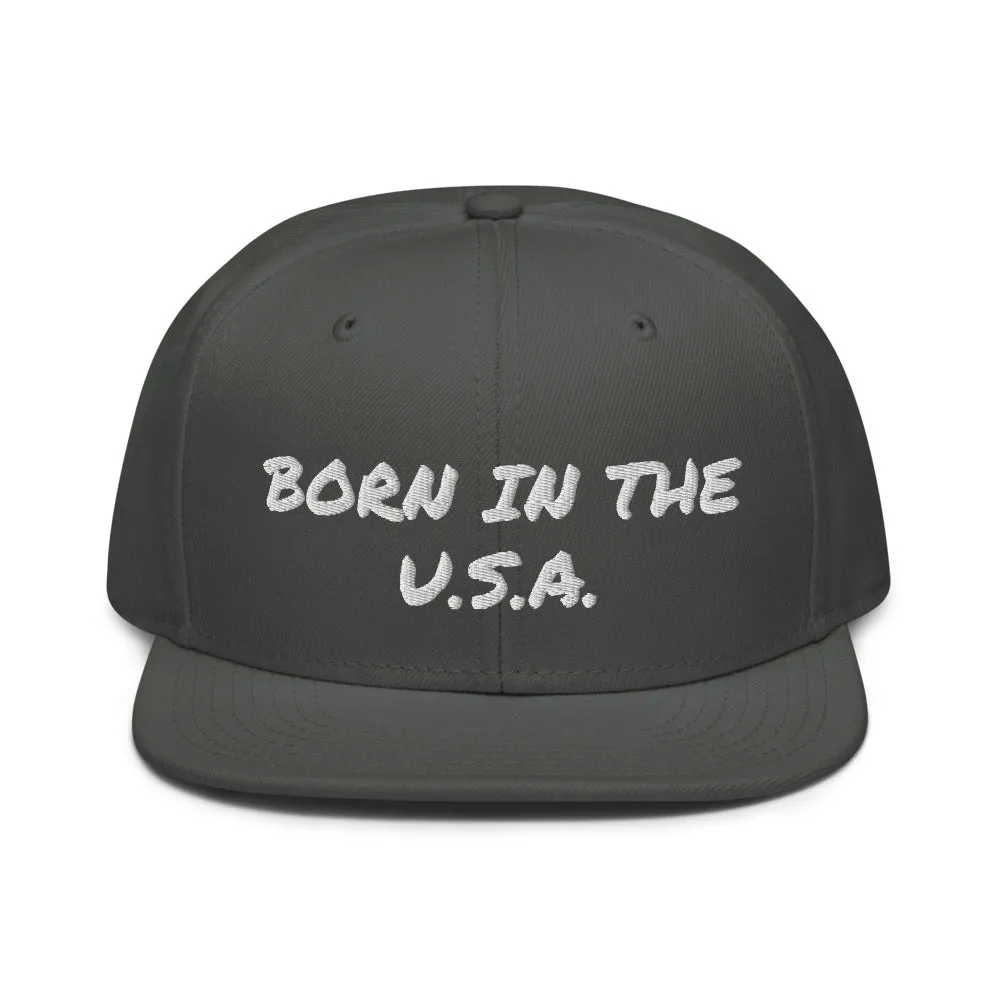 Snapback Hat "2052-0041 Born In The U.S.A. (White Logo)"