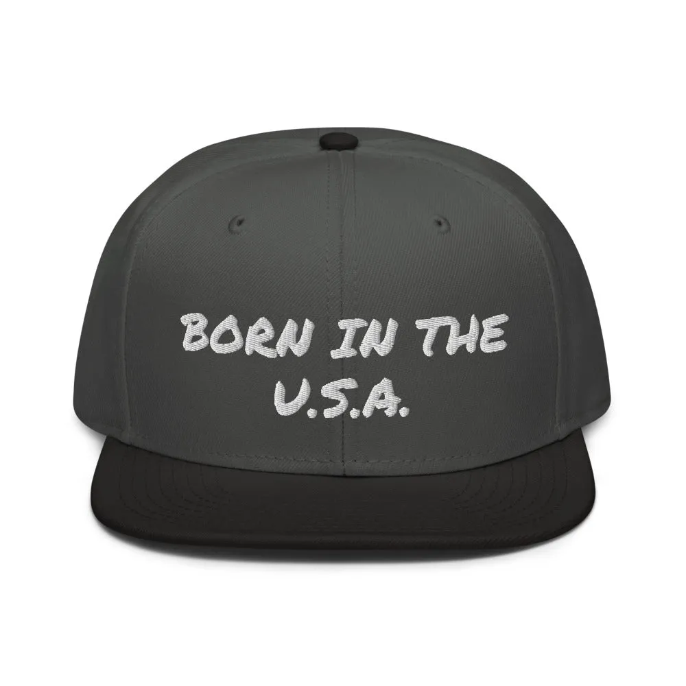 Snapback Hat "2052-0041 Born In The U.S.A. (White Logo)"