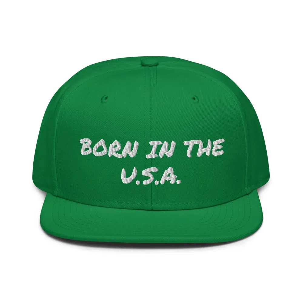 Snapback Hat "2052-0041 Born In The U.S.A. (White Logo)"