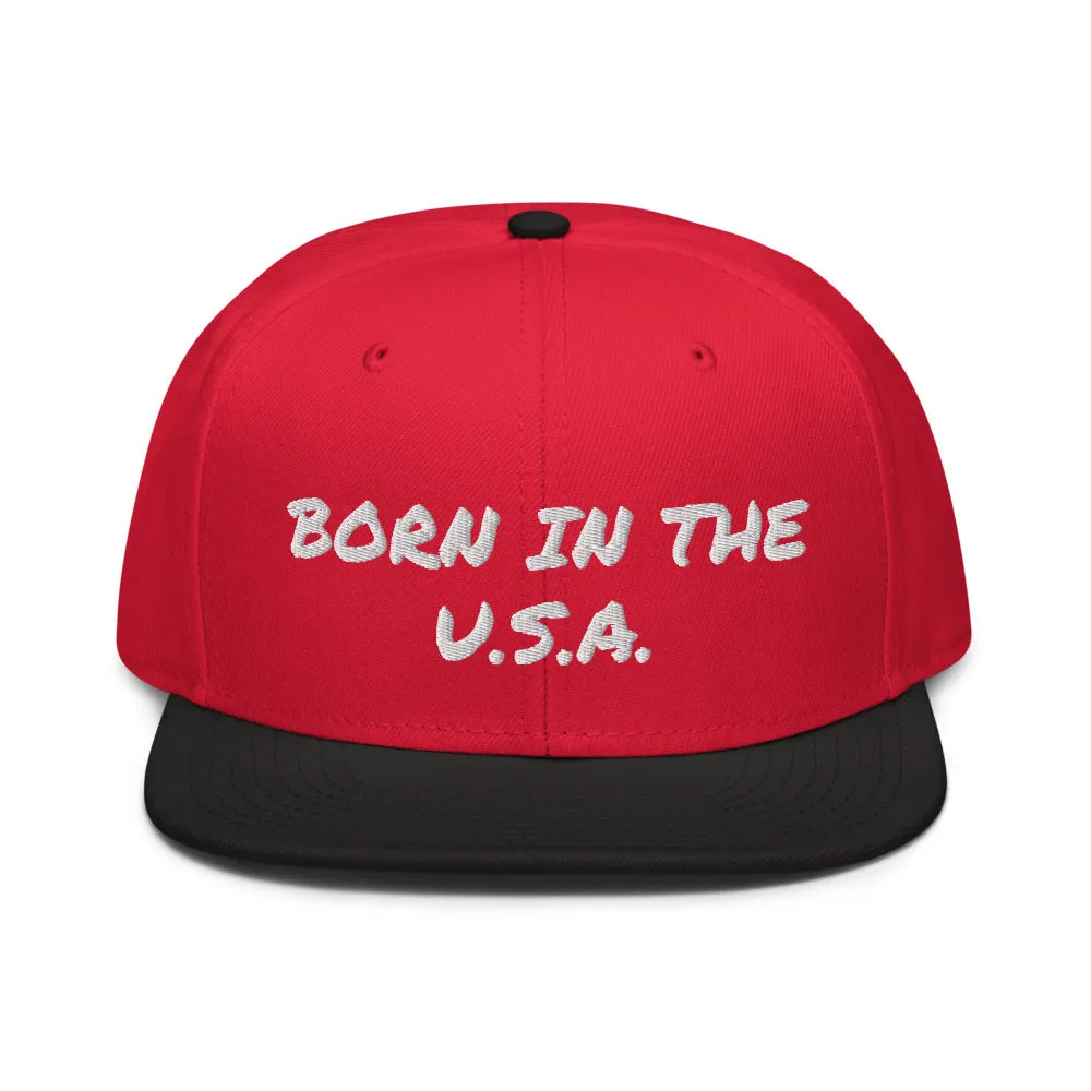 Snapback Hat "2052-0041 Born In The U.S.A. (White Logo)"
