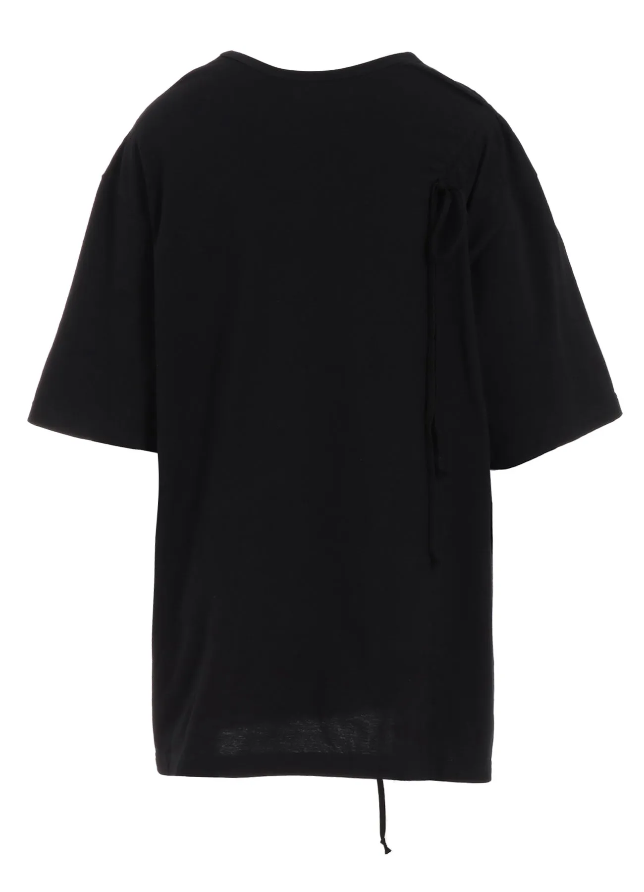 SOFT JERSEY T-SHIRT WITH GATHERED STRINGS