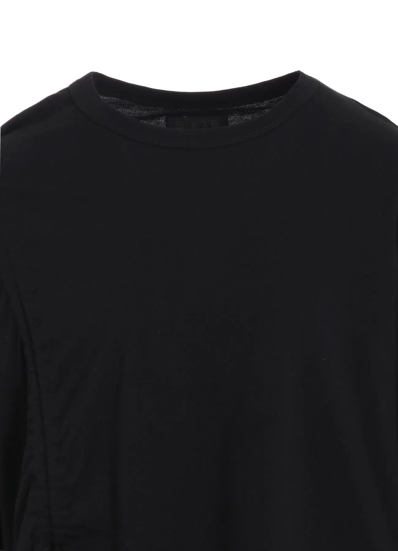 SOFT JERSEY T-SHIRT WITH GATHERED STRINGS