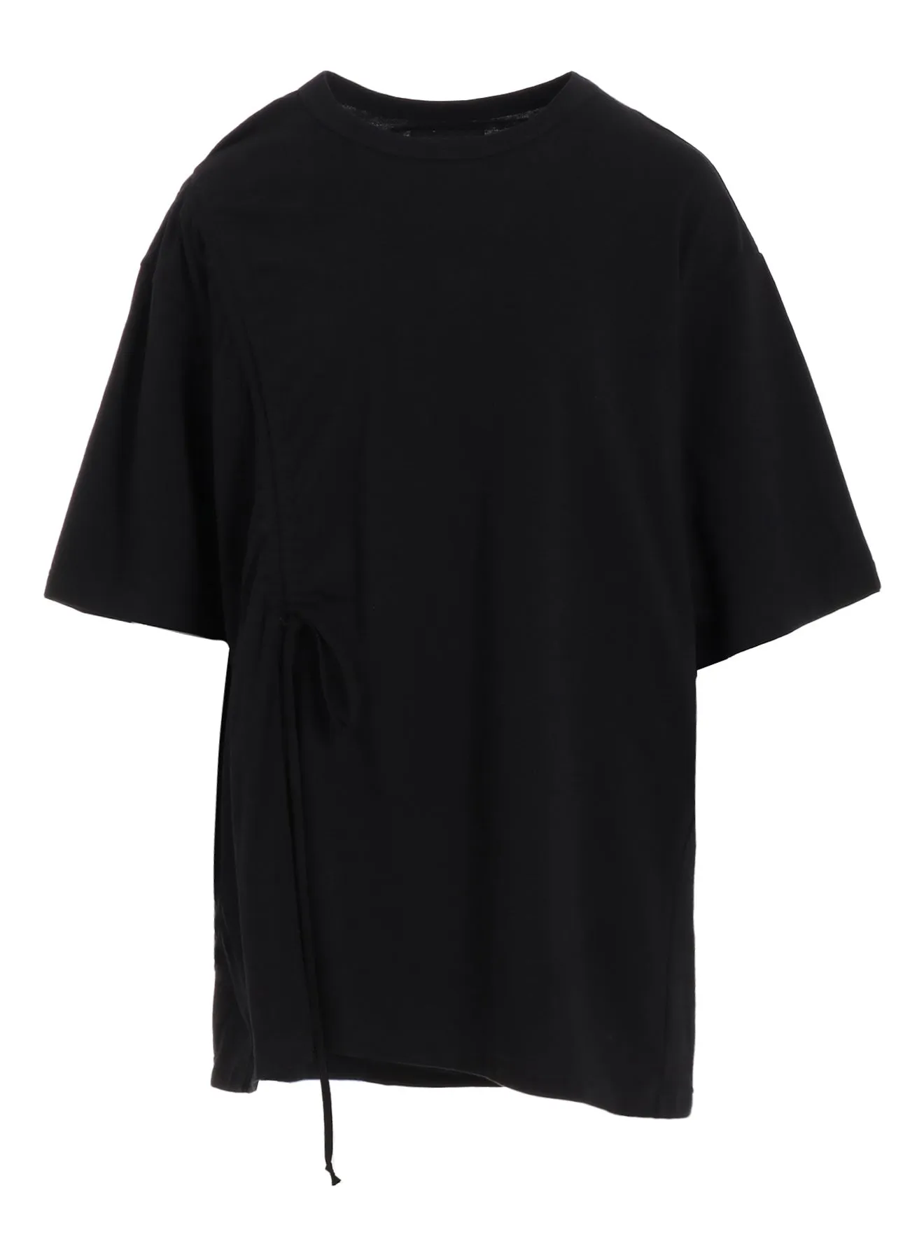 SOFT JERSEY T-SHIRT WITH GATHERED STRINGS