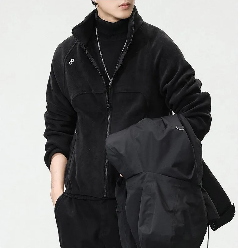 Solid Thickened Cargo Parka for Men with Easy-to-Clean Features