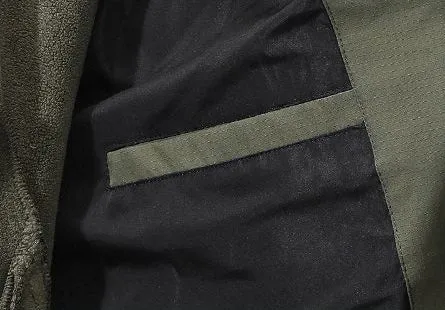 Solid Thickened Cargo Parka for Men with Easy-to-Clean Features