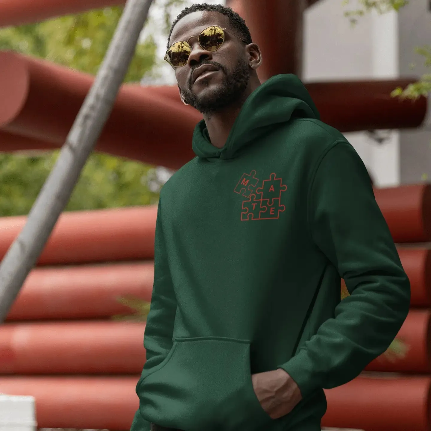 Soul Mate Matching Couple Embroidered Unisex Hoodies