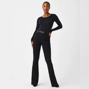 SPANX Black Flare Leg High Rise Shape Jeans Size M