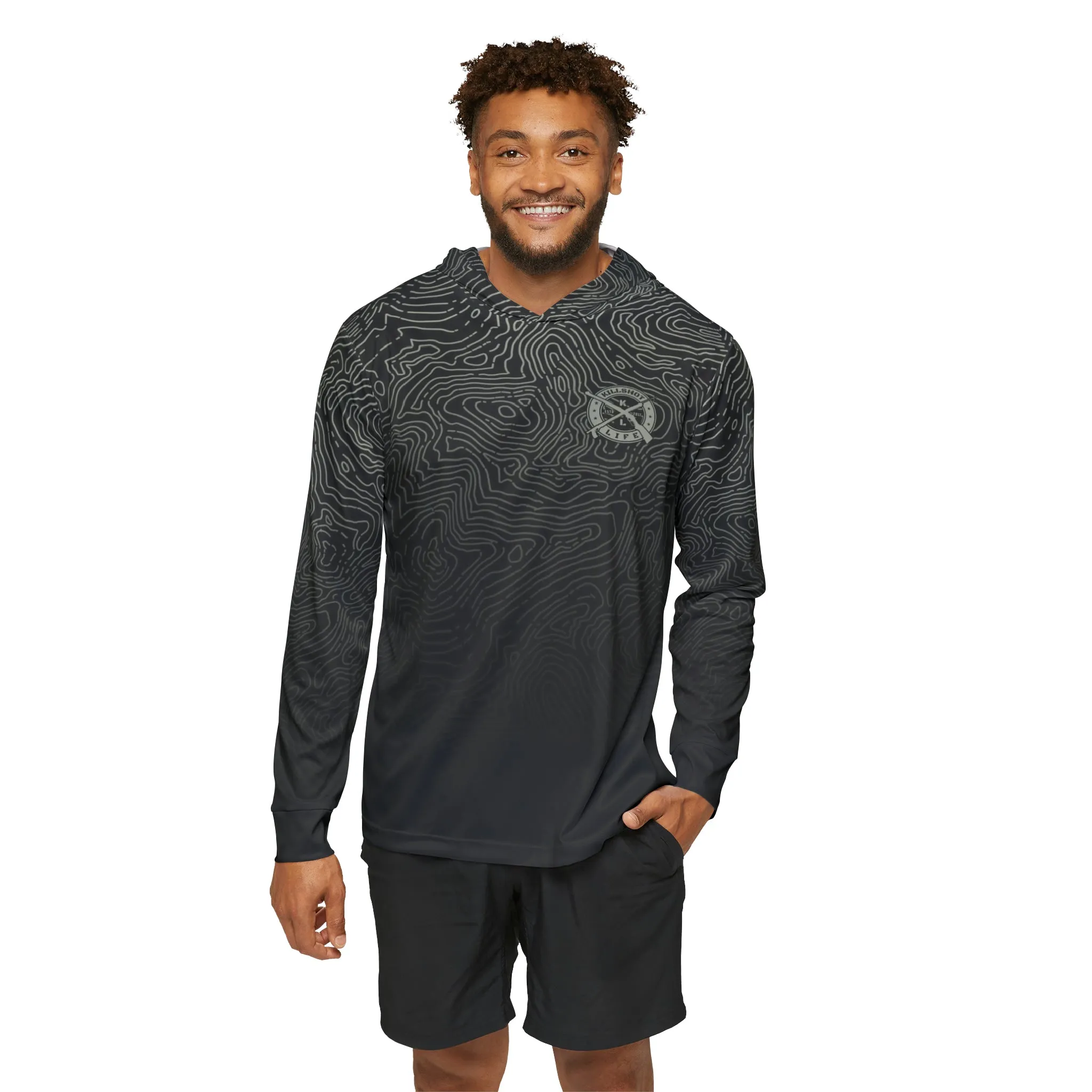 Spearfishing & Hunting UPF 50  Sun Hoodie - Dark Topo