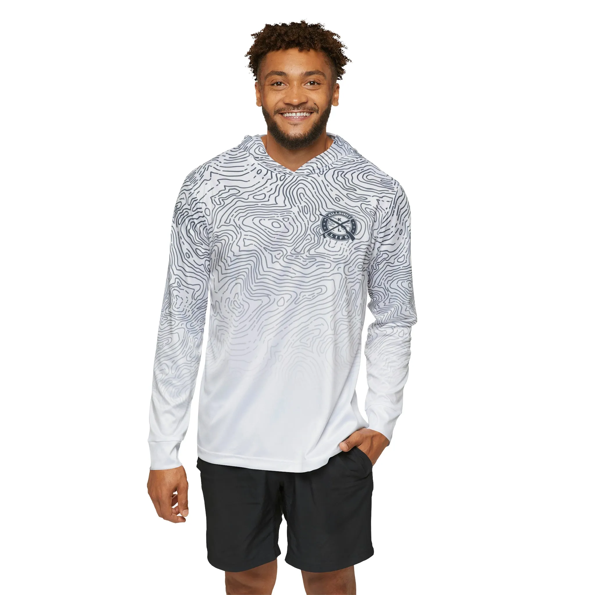 Spearfishing & Hunting UPF 50  Sun Hoodie - Light Topo