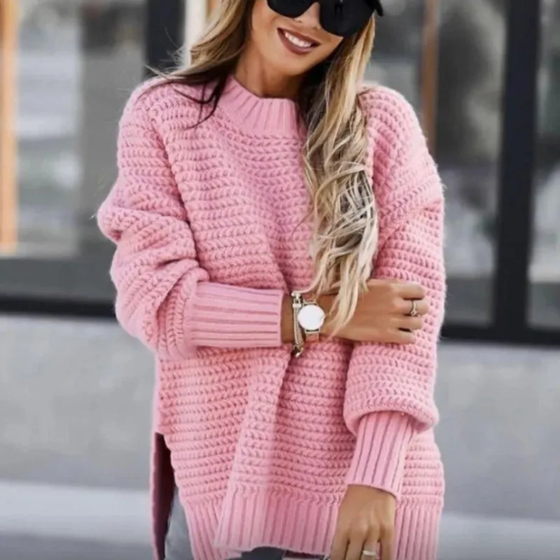 Split knit sweater