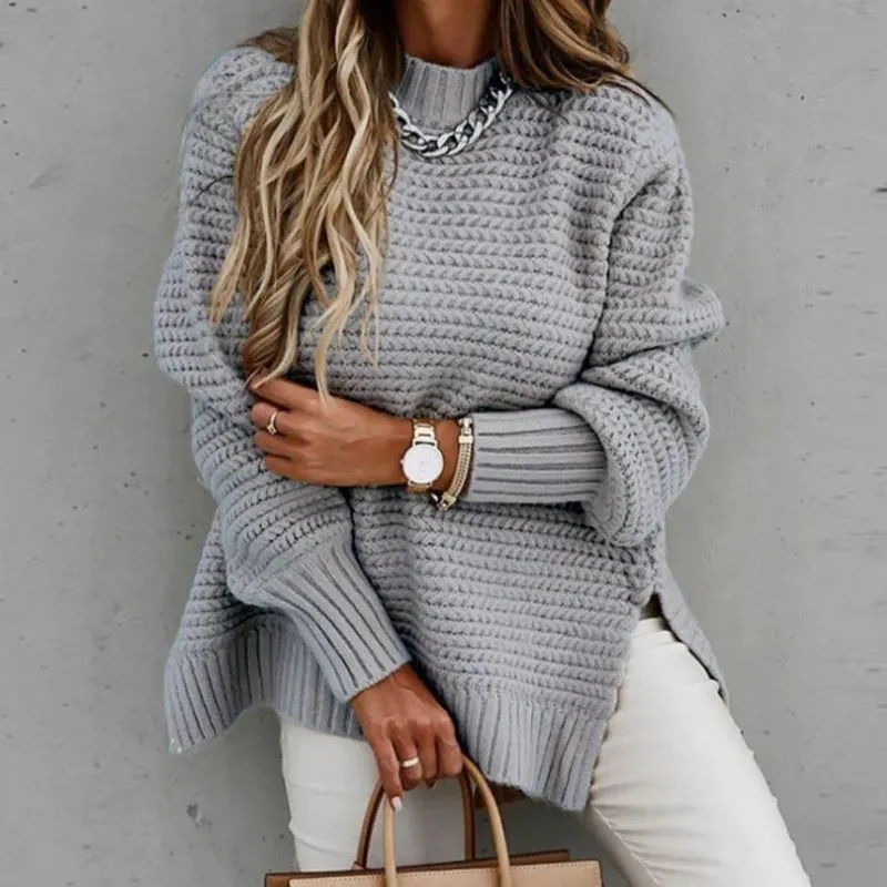 Split knit sweater