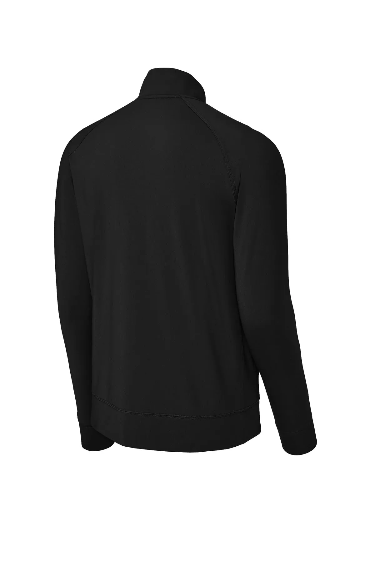 Sport-Tek Sport-Wick Stretch Full-Zip Cadet Jacket ST857 Black