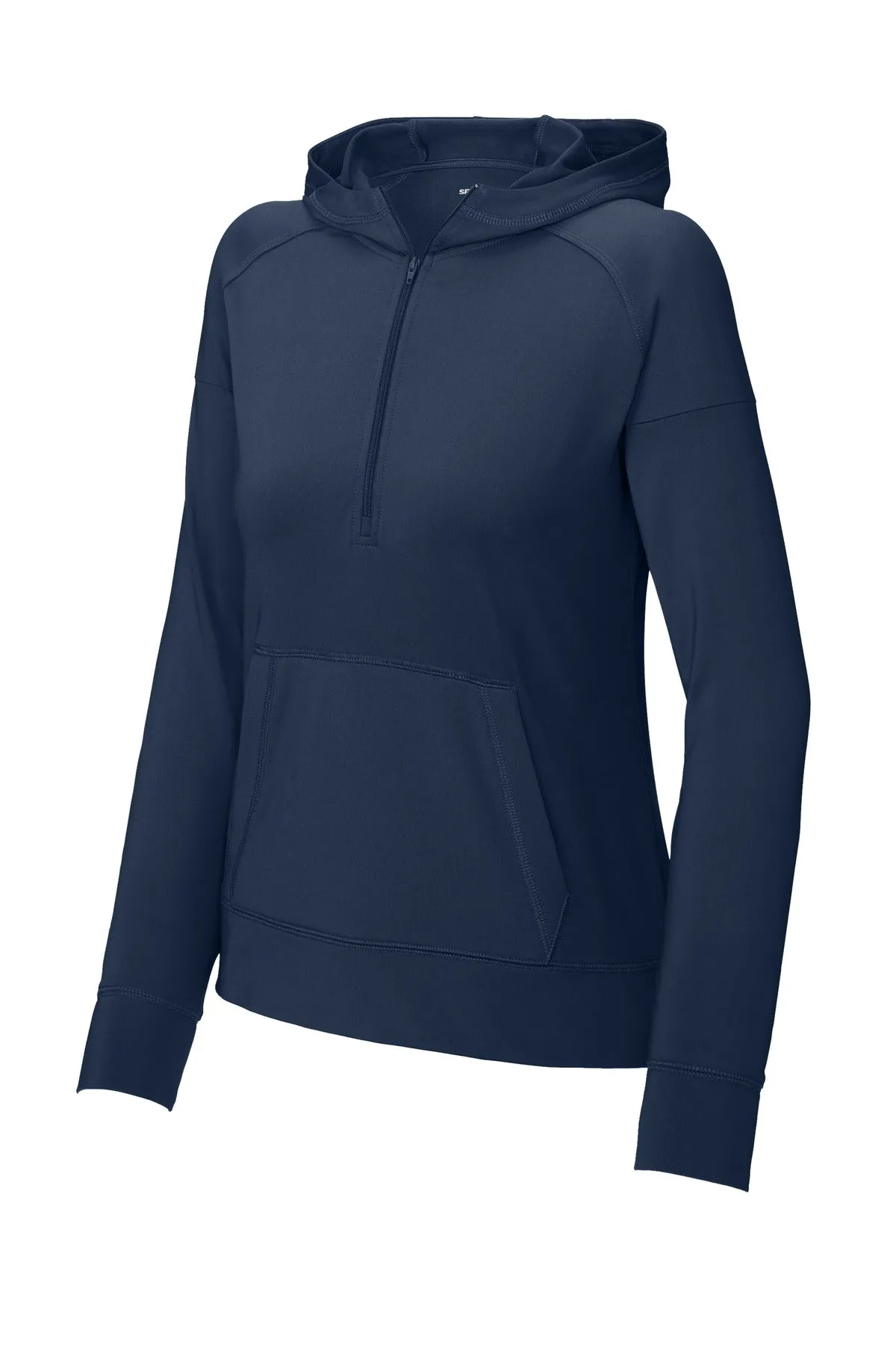 Sport-Tek Women's Sport-Wick Stretch 1/2-Zip Hoodie LST856 True Navy