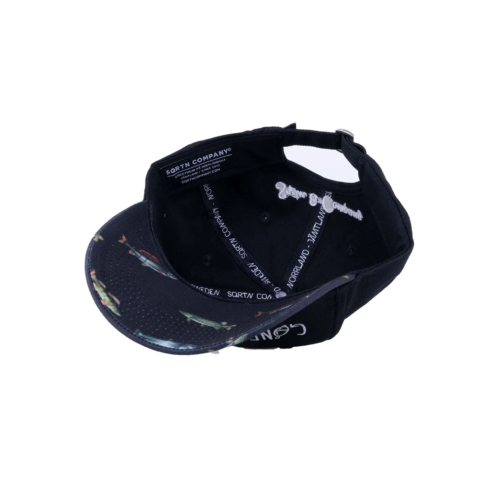 SQRTN Gone Fishing Keps Hooked Black