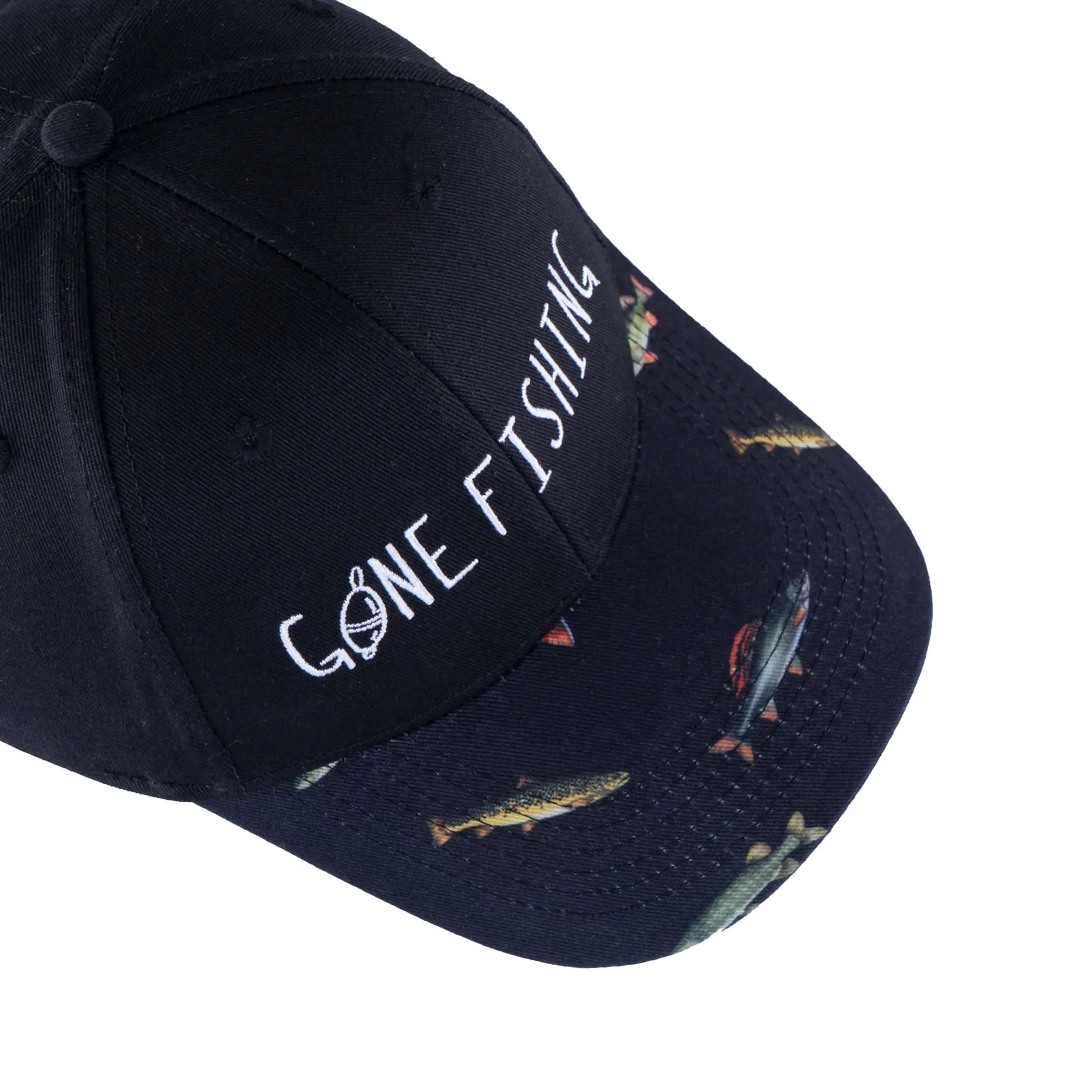 SQRTN Gone Fishing Keps Hooked Black