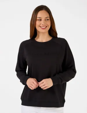 STELLA   GEMMA  LOGO CLASSIC SWEATER BLACK