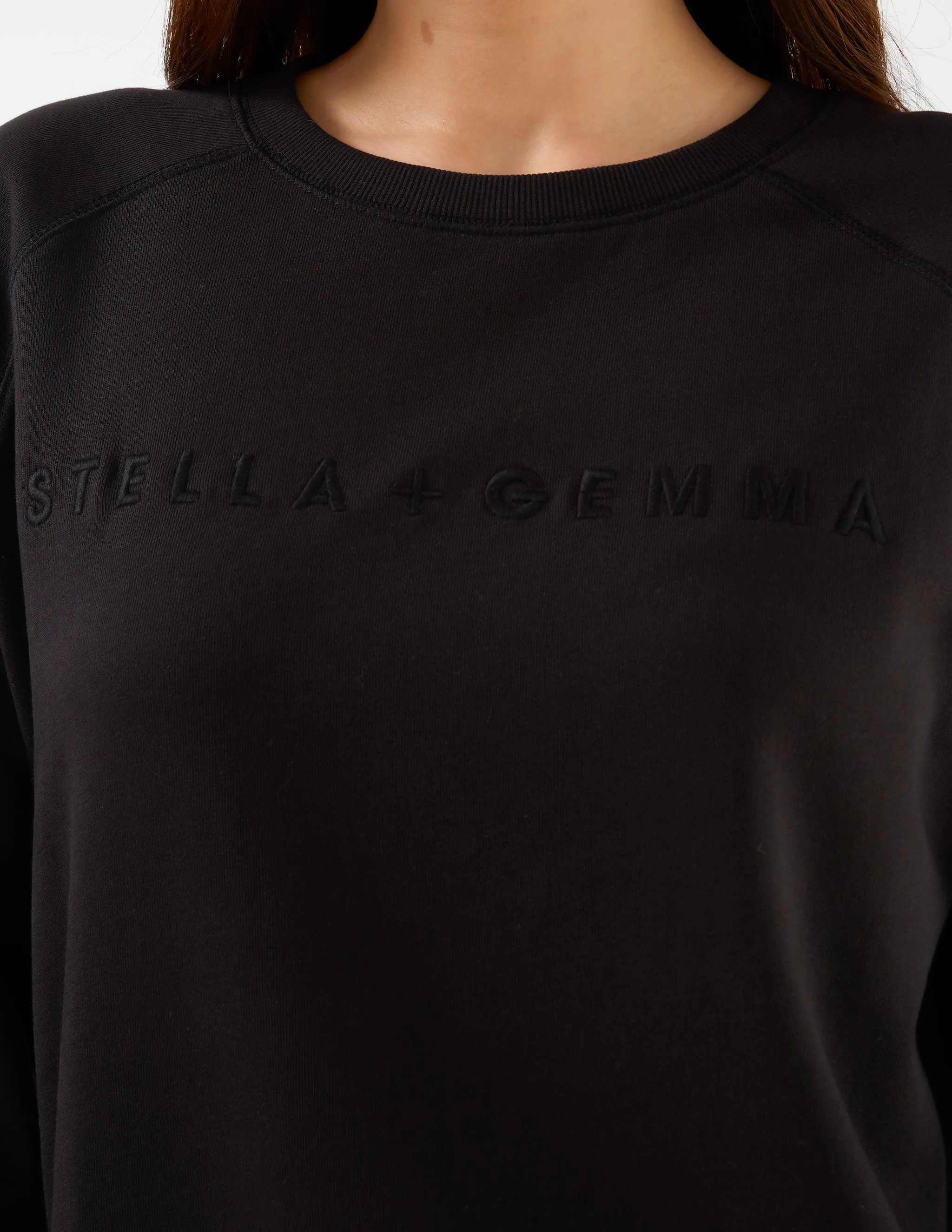 STELLA   GEMMA  LOGO CLASSIC SWEATER BLACK