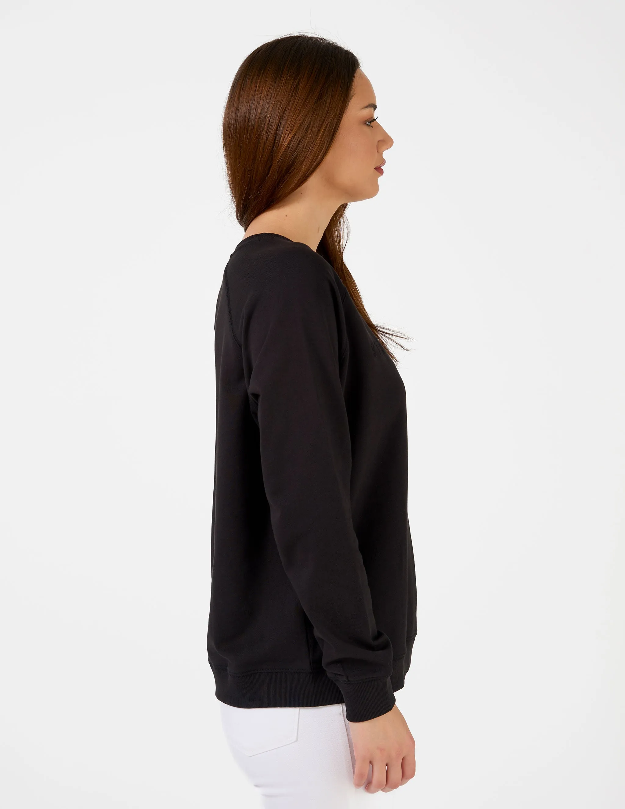 STELLA   GEMMA  LOGO CLASSIC SWEATER BLACK