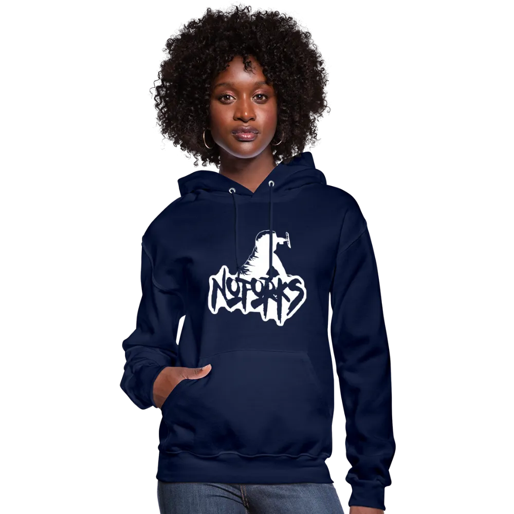 Stick a Hoodie in It – No Forks Women's Edition (White Logo)