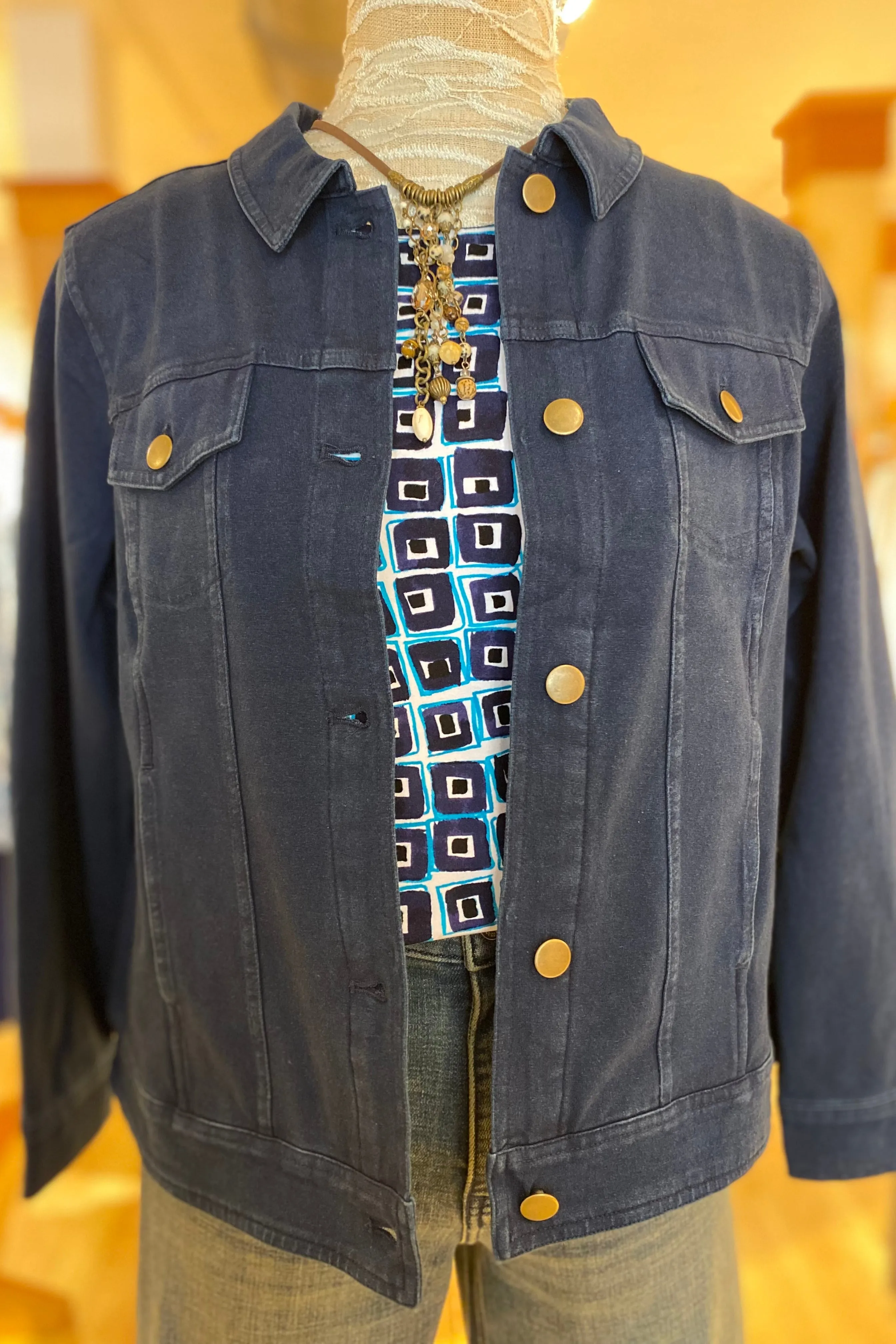Stonewash Cotton Knits Jean Jacket