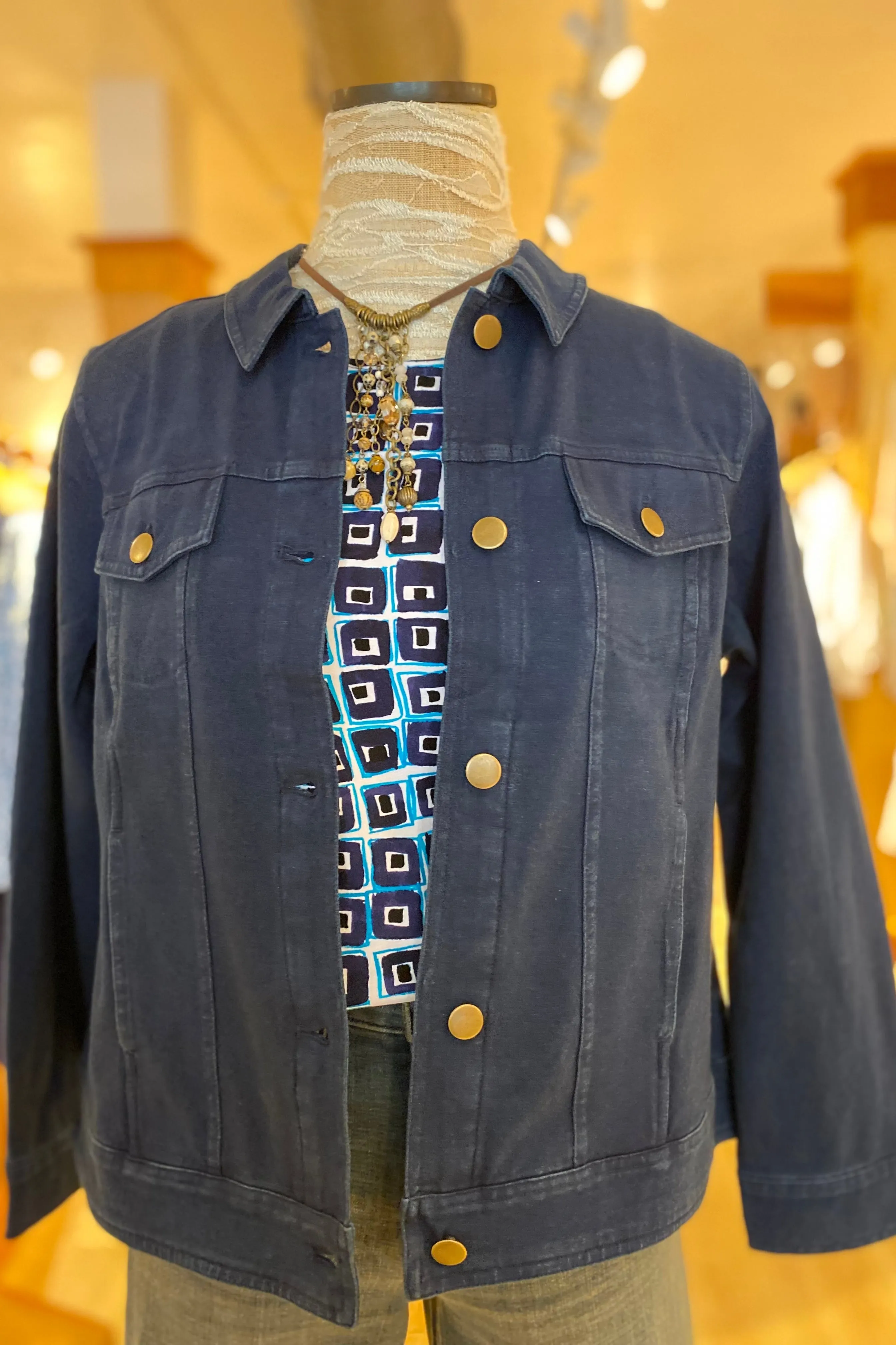 Stonewash Cotton Knits Jean Jacket