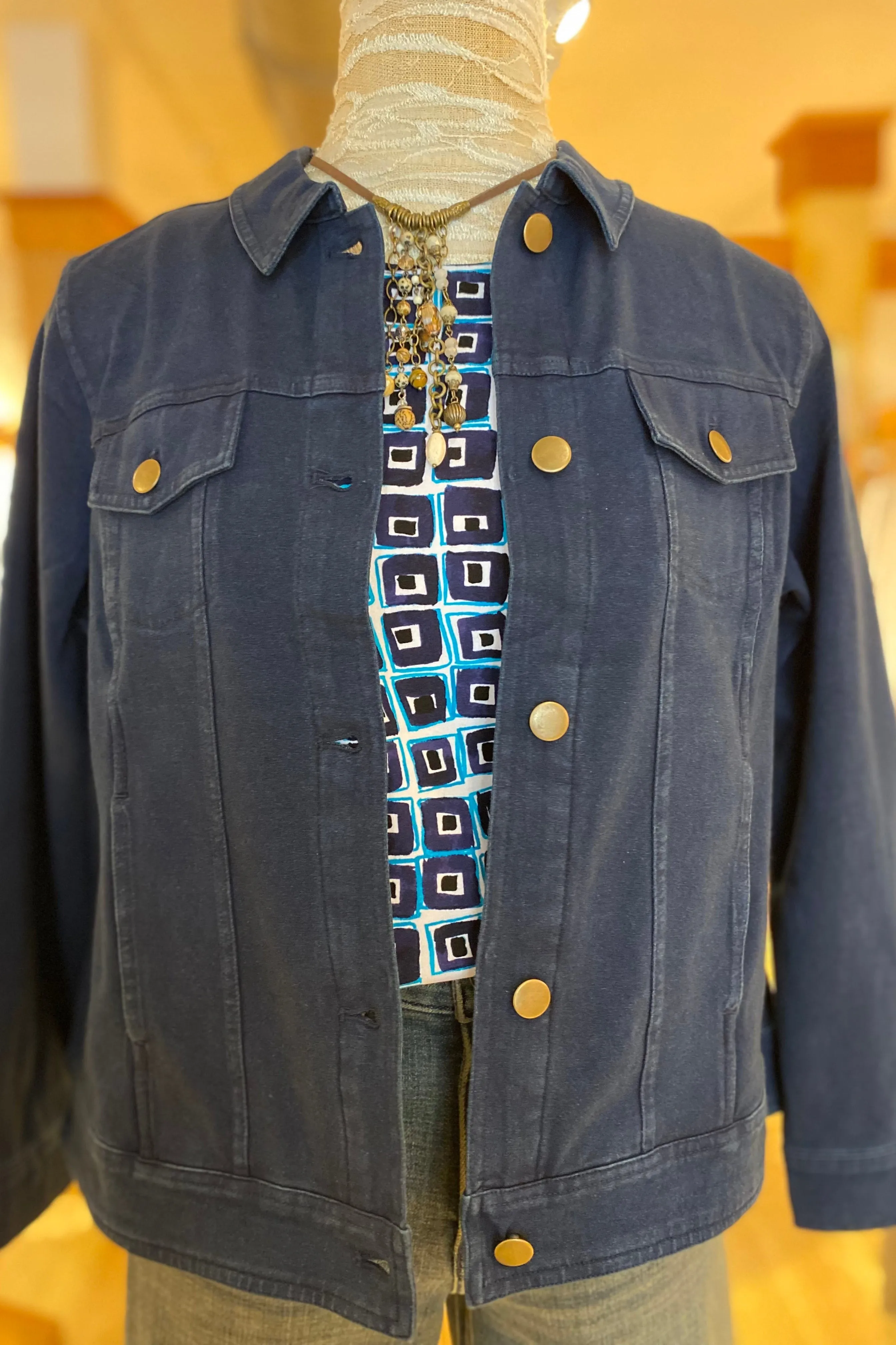 Stonewash Cotton Knits Jean Jacket