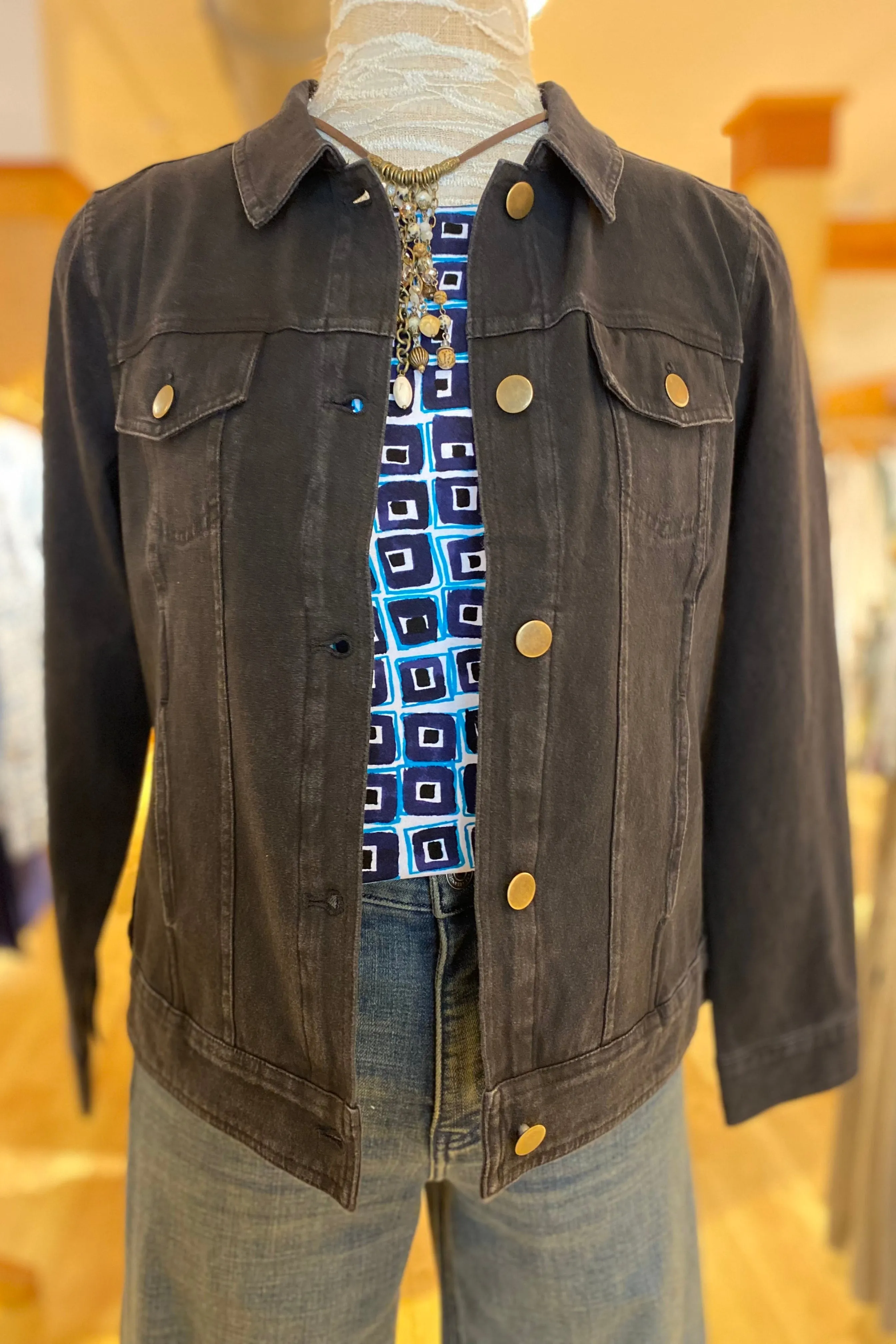 Stonewash Cotton Knits Jean Jacket