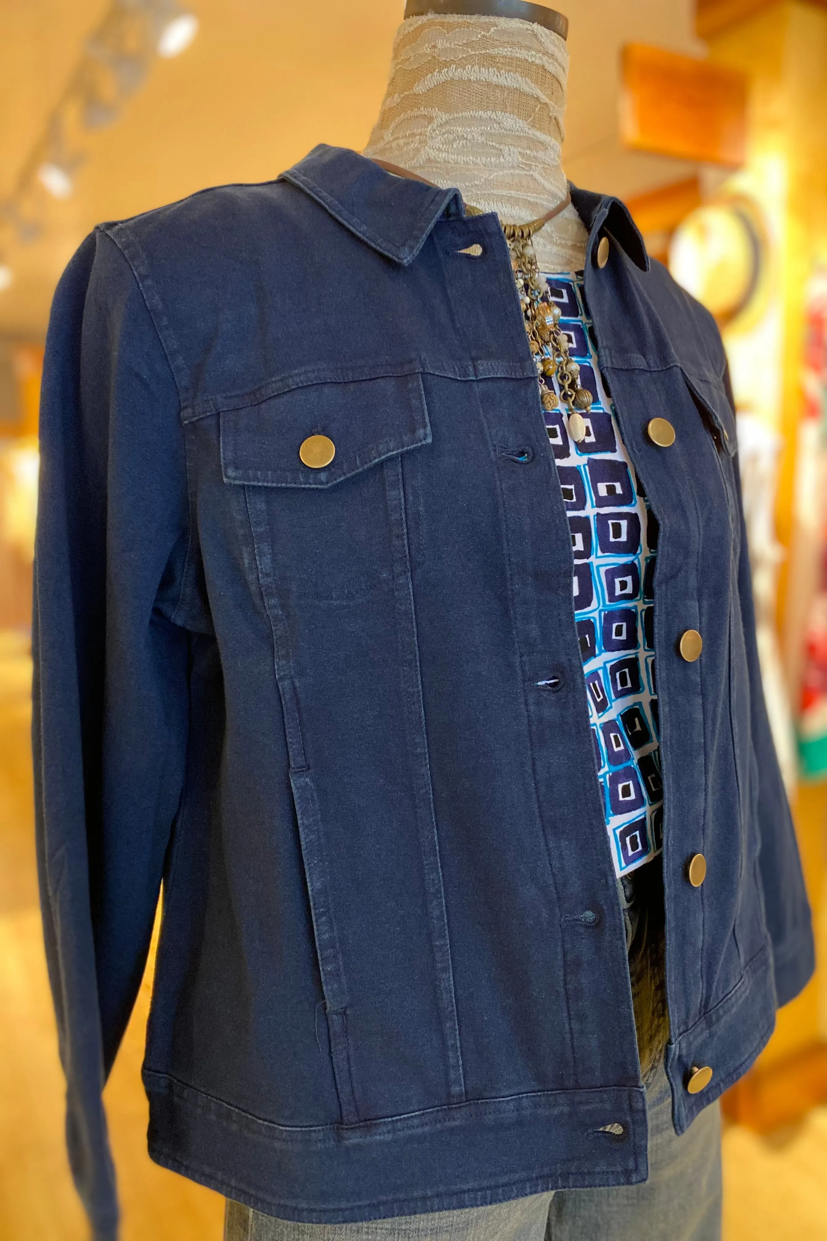 Stonewash Cotton Knits Jean Jacket