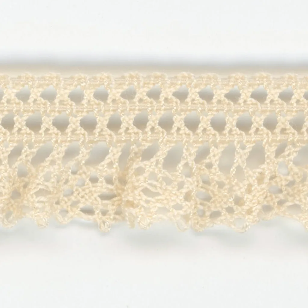 Stretch Torchon Lace #03 Beige
