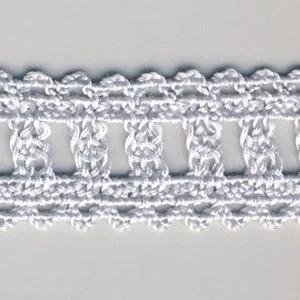 Stretch Torchon Lace #100 Pale Silver