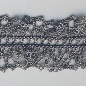 Stretch Torchon Lace #159 Medium Gray