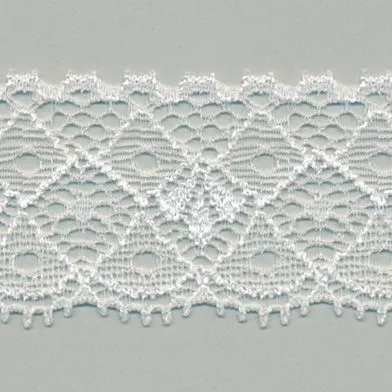 Stretch Trimming Lace #01 White