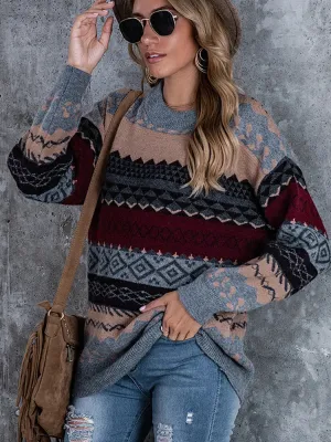 Striped knitted vintage sweater